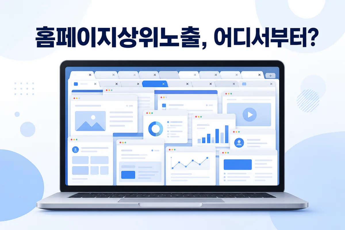 홈페이지상위노출, 대행사 없이 직접 시작할 때 놓치기 쉬운 부분