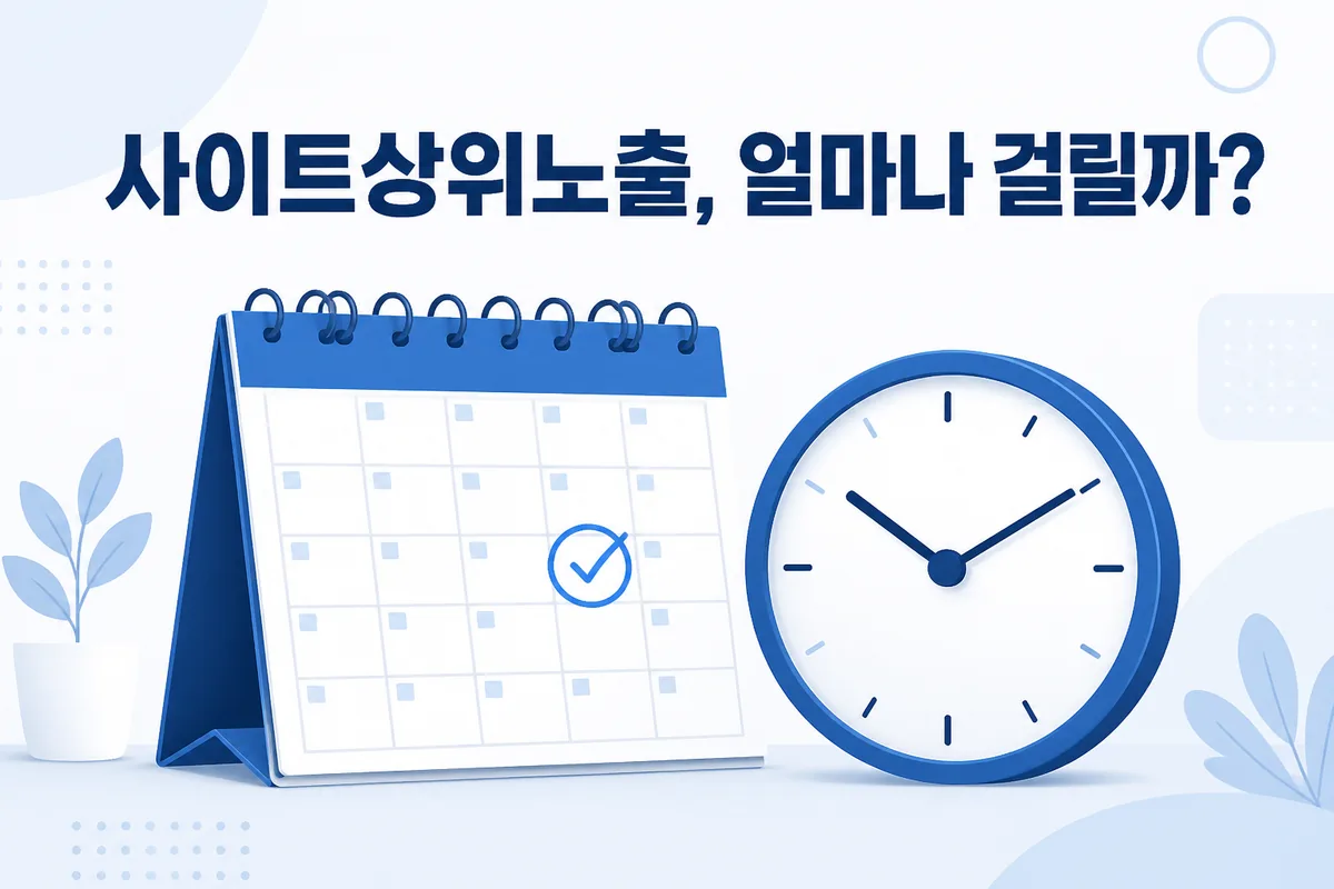 사이트상위노출 효과를 체감하기까지 걸리는 현실적인 기간